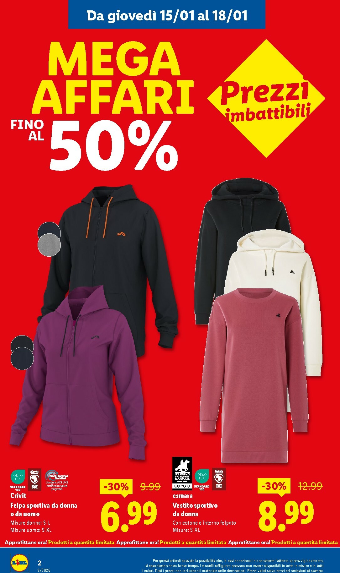 lidl - Volantino Lidl - Mega Affari valido dal 15/01 al 18/01 - page: 2