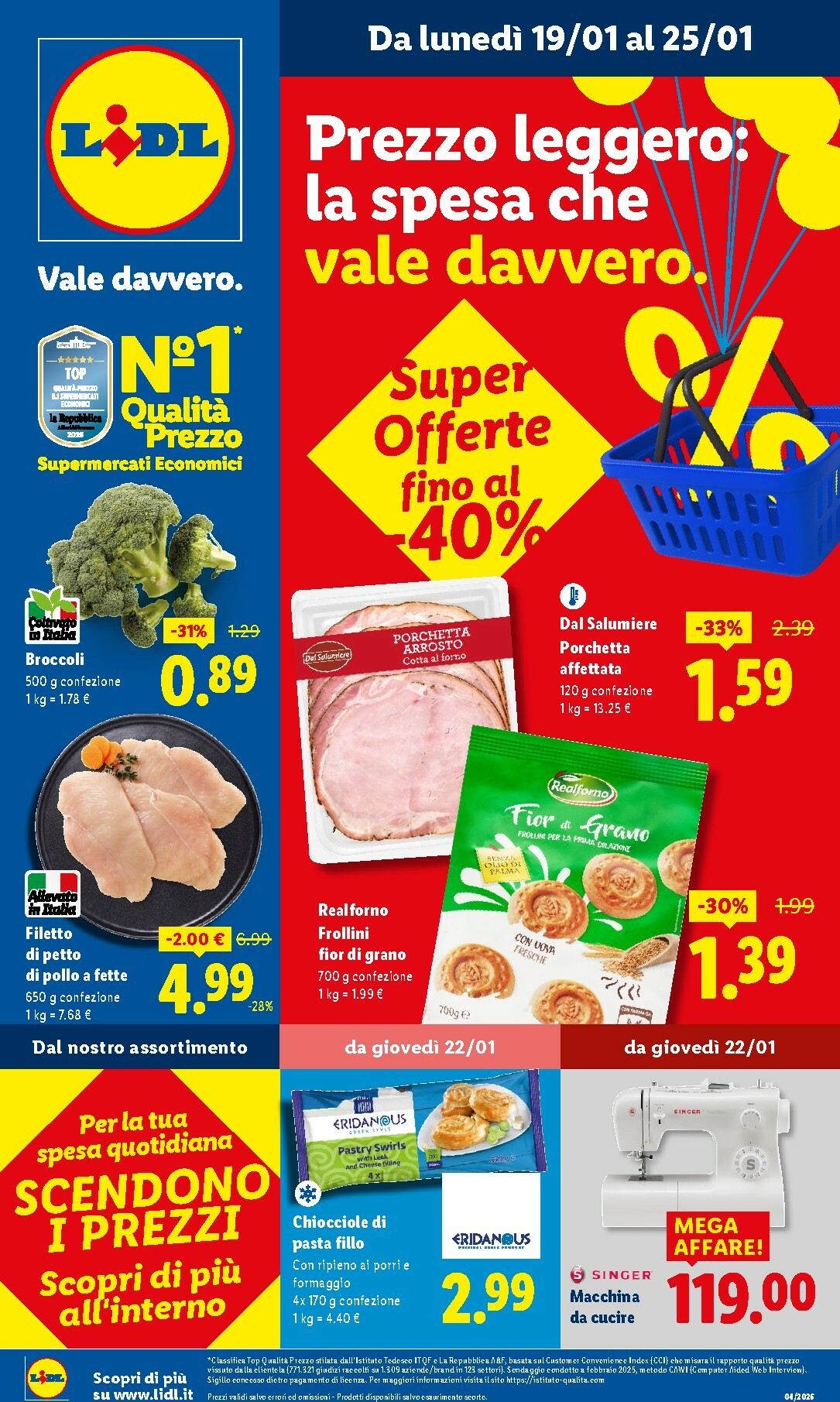 lidl - Volantino Lidl valido dal 19/01 al 25/01