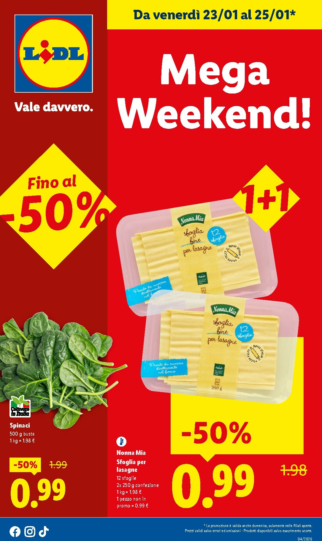 lidl - Volantino Lidl - Mega Weekend valido dal 23/01 al 25/01