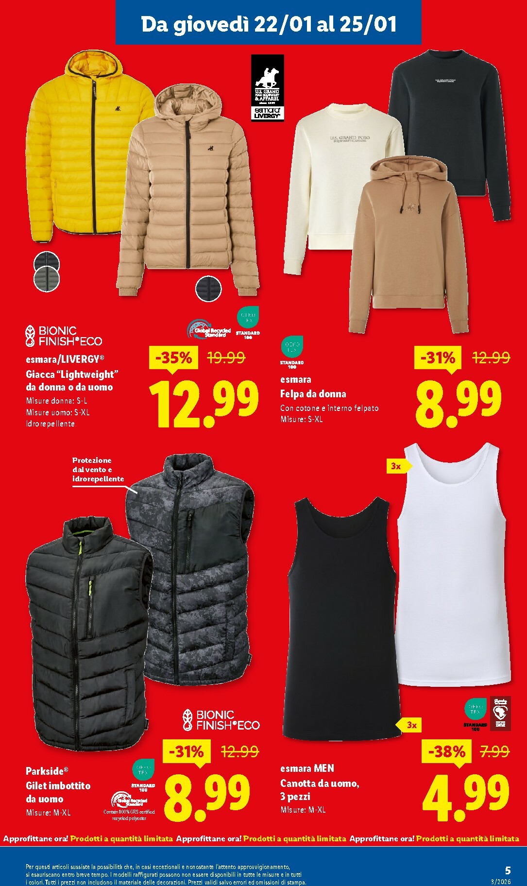 lidl - Volantino Lidl - Mega Affari valido dal 22/01 al 25/01 - page: 5