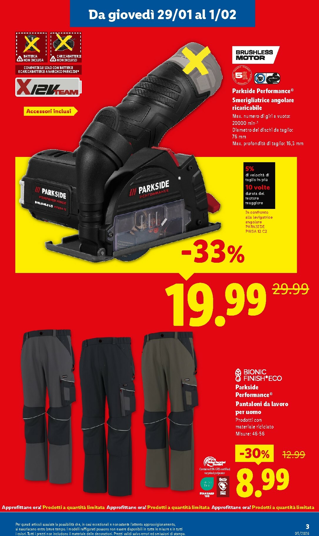 lidl - Volantino Lidl - Mega Affari valido dal 29/01 al 01/02 - page: 3