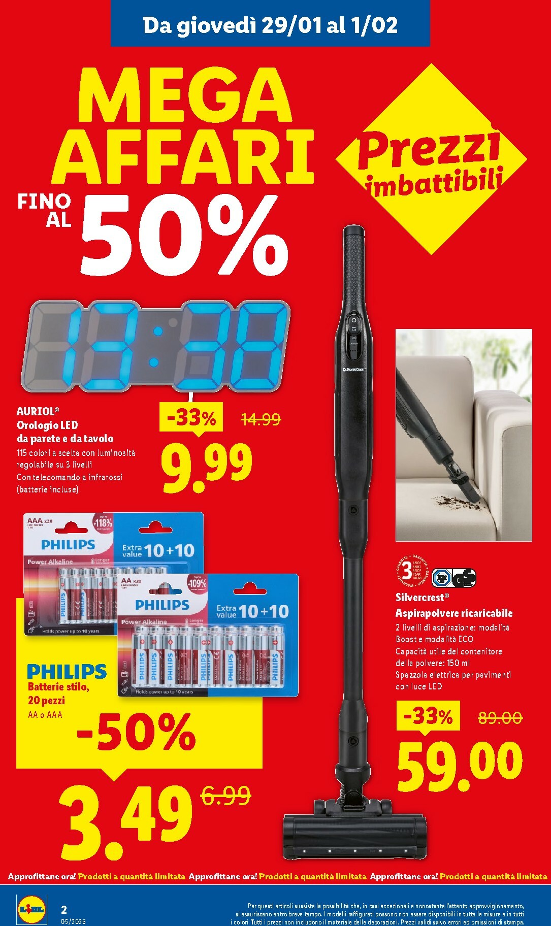 lidl - Volantino Lidl - Mega Affari valido dal 29/01 al 01/02 - page: 2