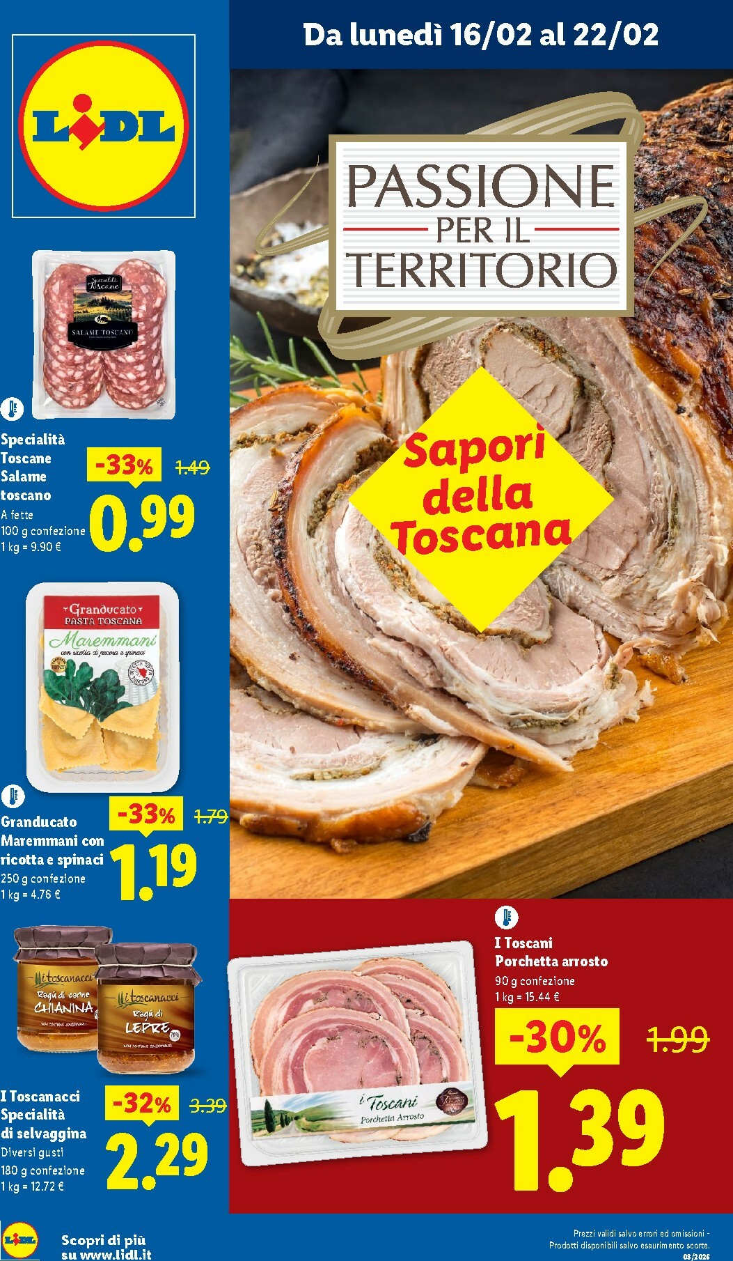 lidl - Volantino Lidl - Toscana valido dal 16/02/2026 al 22/02/2026