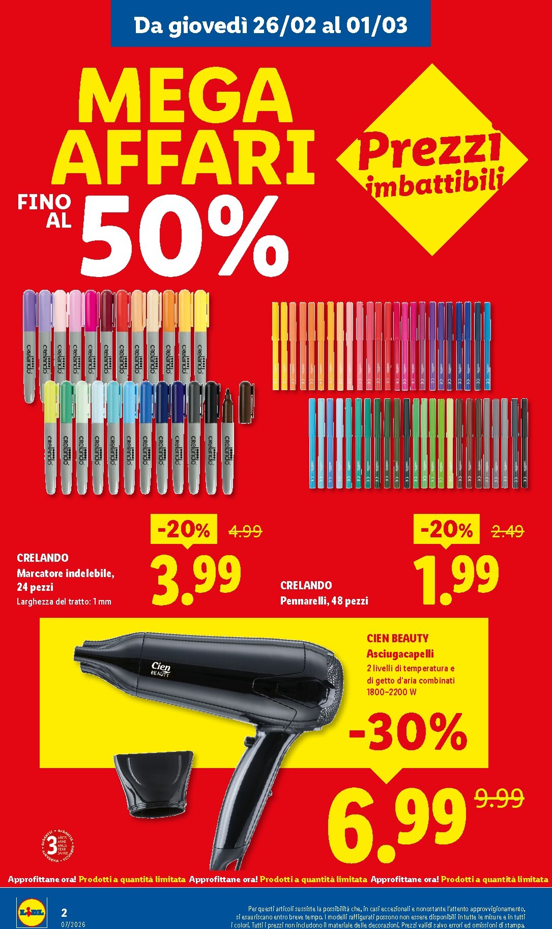 lidl - Volantino Lidl - Mega Affari valido dal 26/02/2026 al 01/03/2026 - page: 2