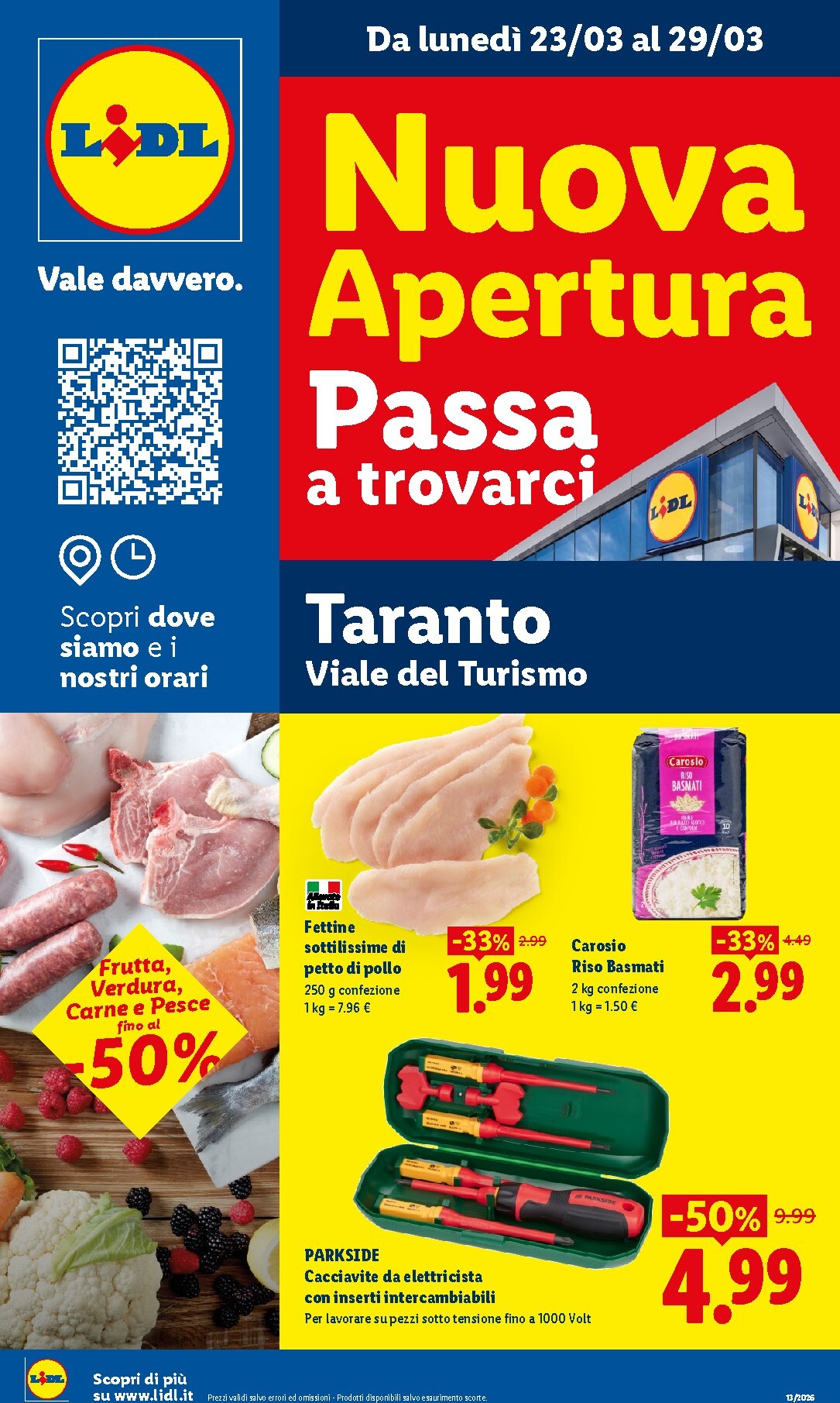 lidl - Volantino Lidl - Nuova apertura Taranto valido dal 23/03/2026 al 29/03/2026 - page: 1