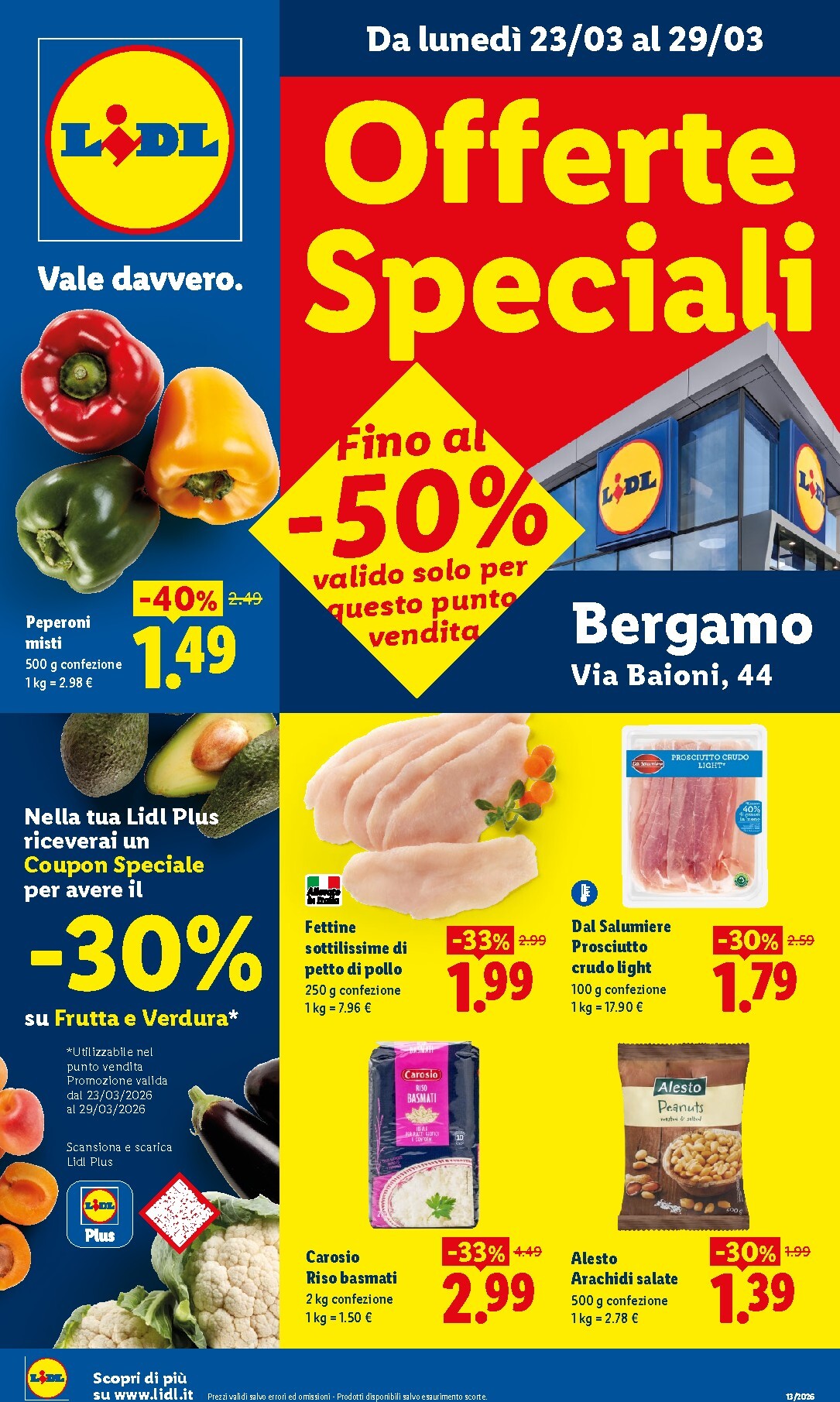 lidl - Volantino Lidl - Offerte Speciali Bergamo Via Baioni valido dal 23/03/2026 al 29/03/2026