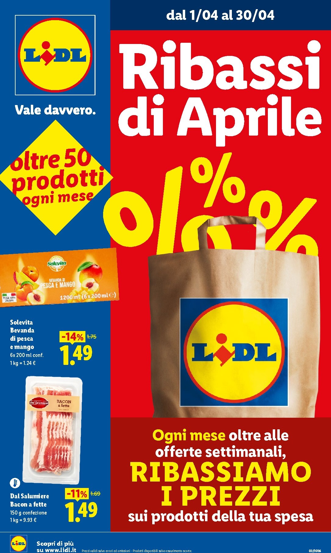 lidl - Volantino attuale di Lidl - Ribassati del mese valido dal mercoledì 01/04/2026 al giovedì 30/04/2026