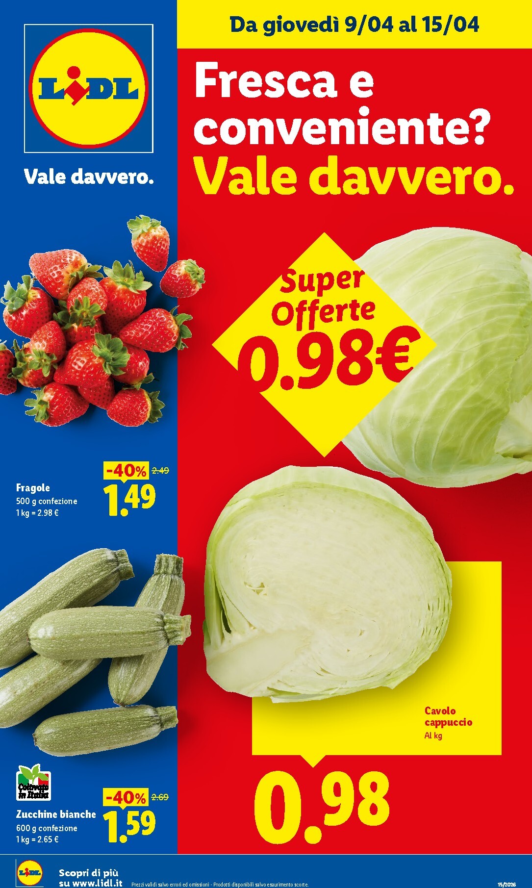 lidl - Volantino attuale di Lidl - Fresca e conveniente valido dal giovedì 09/04/2026 al mercoledì 15/04/2026 - page: 1
