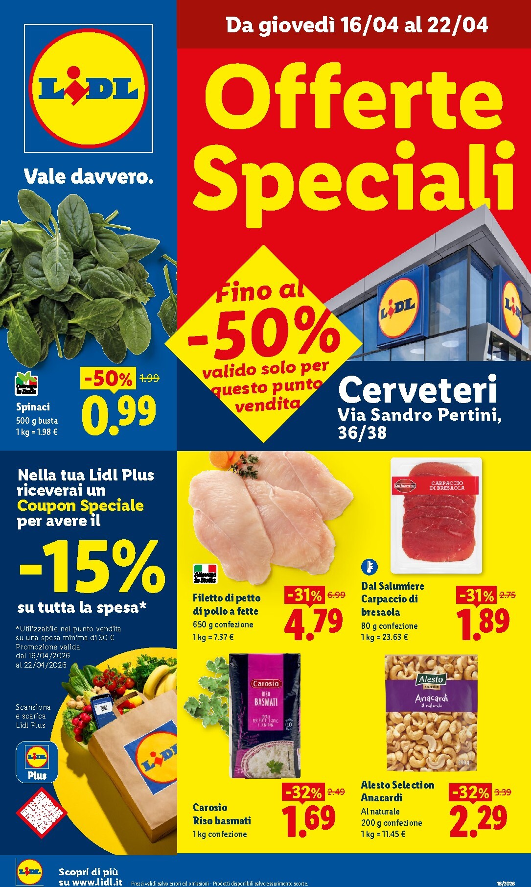 lidl - Volantino futuro Lidl - Offerte Speciali Cerveteri valido dal giovedì 16/04/2026 al mercoledì 22/04/2026