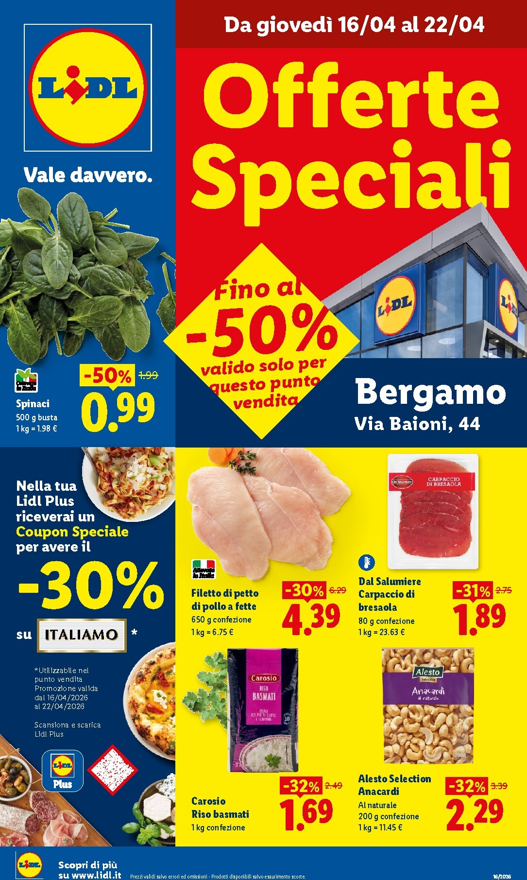 lidl - Volantino attuale di Lidl - Bergamo valido dal giovedì 16/04/2026 al mercoledì 22/04/2026 - page: 1
