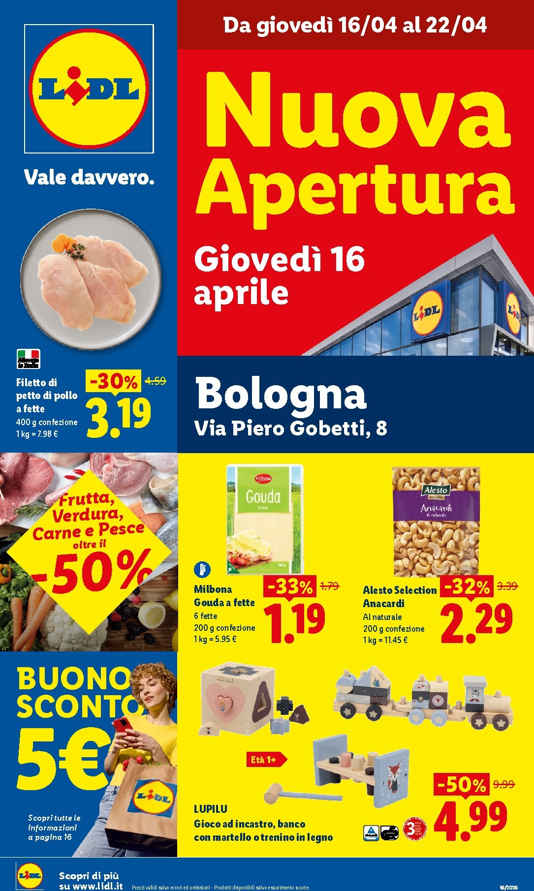 lidl - Volantino attuale di Lidl - Bologna valido dal giovedì 16/04/2026 al mercoledì 22/04/2026 - page: 1