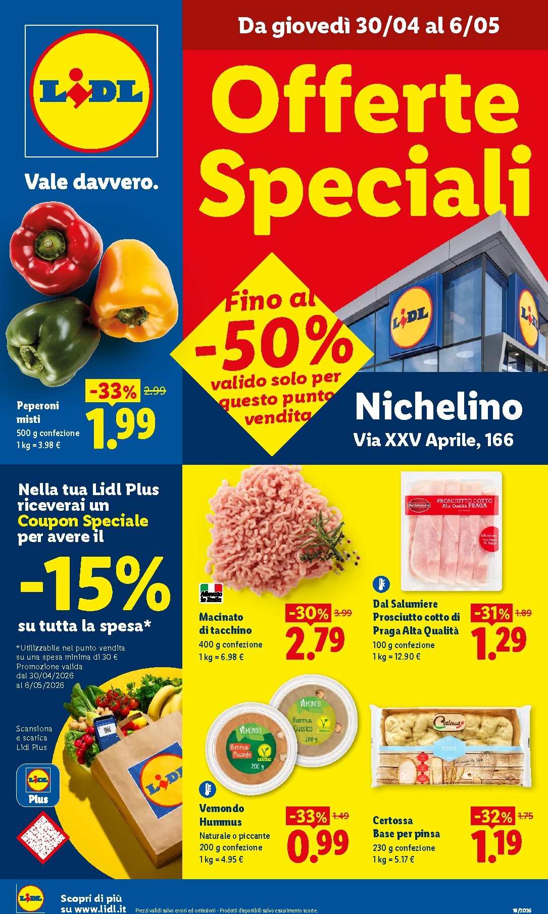 lidl - Volantino Lidl - Nichelino per la prossima settimana dal giovedì 30/04/2026 al mercoledì 06/05/2026