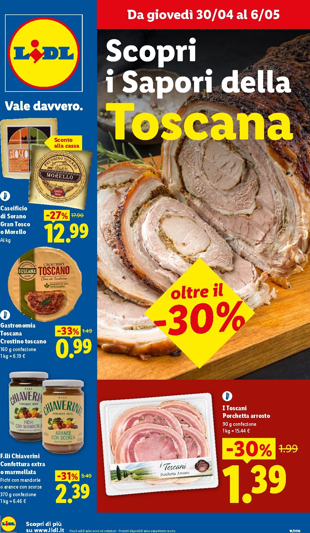 lidl - Volantino Lidl - Toscana per la prossima settimana dal giovedì 30/04/2026 al mercoledì 06/05/2026