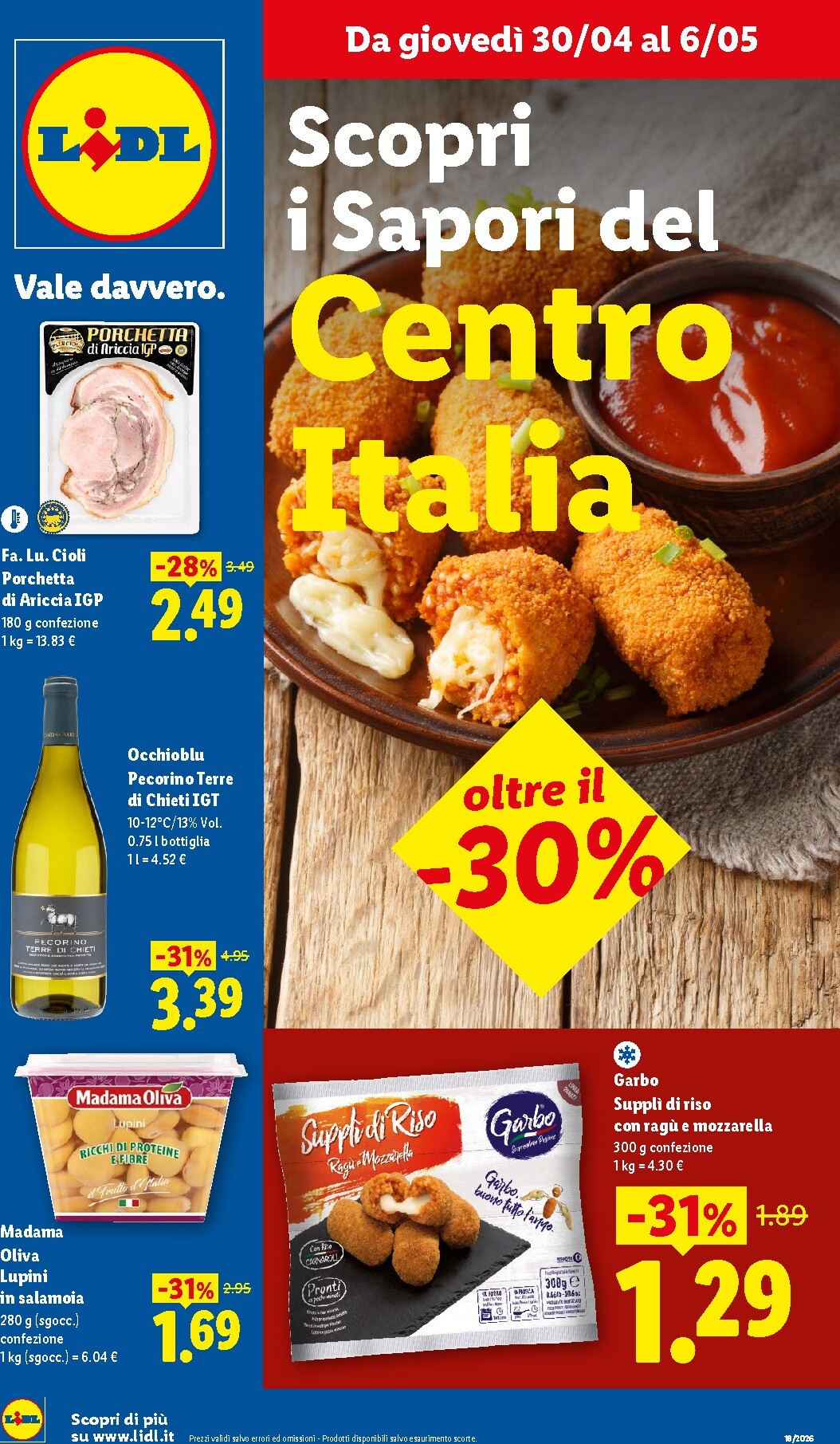 lidl - Volantino Lidl - Centro Italia per la prossima settimana dal giovedì 30/04/2026 al mercoledì 06/05/2026