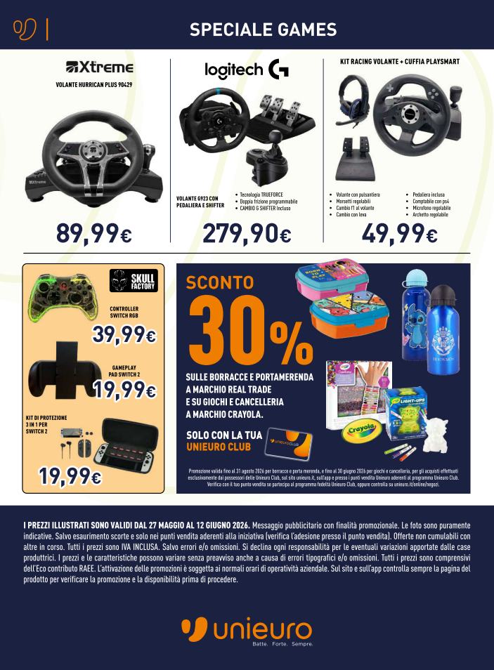 unieuro - Volantino attuale di Unieuro - Speciale Games valido dal mercoledì 27/05/2026 al venerdì 12/06/2026 - page: 9
