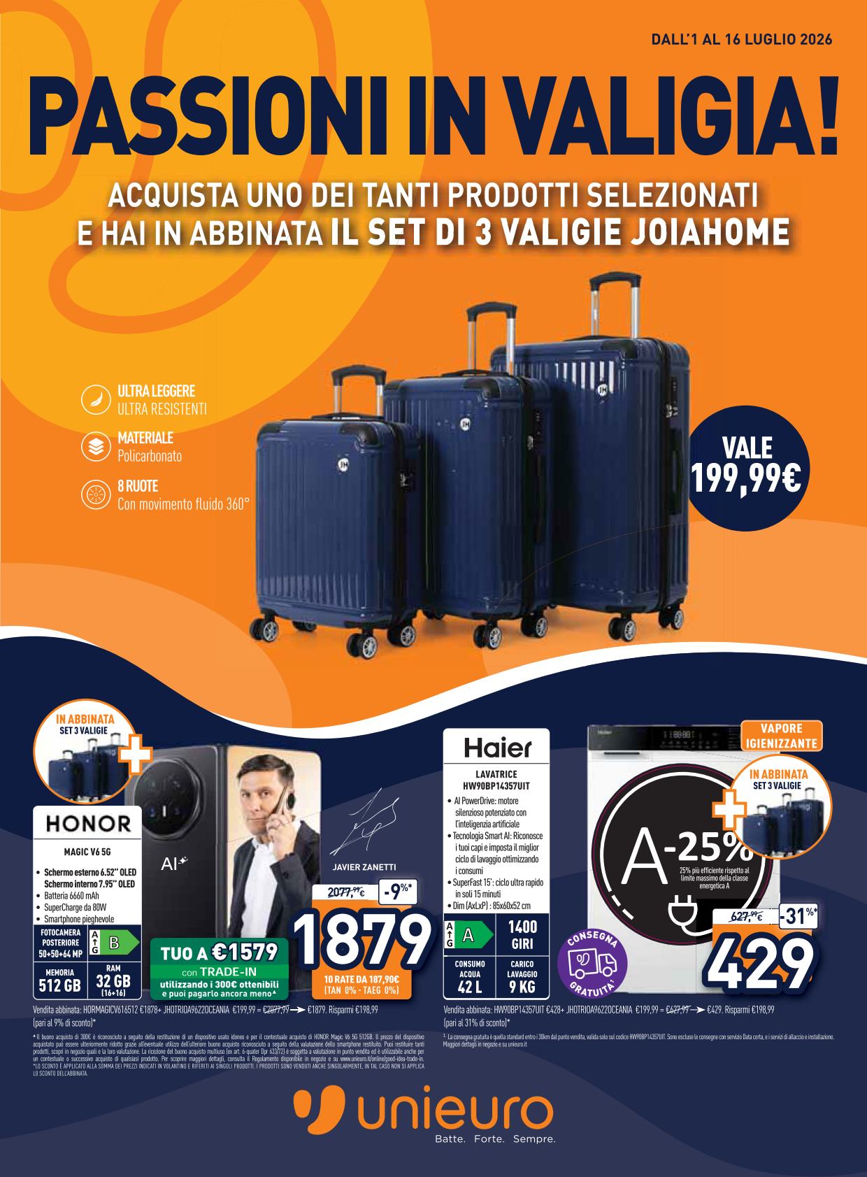 unieuro - Volantino attuale di Unieuro valido dal mercoledì 01/07/2026 al giovedì 16/07/2026 - page: 1