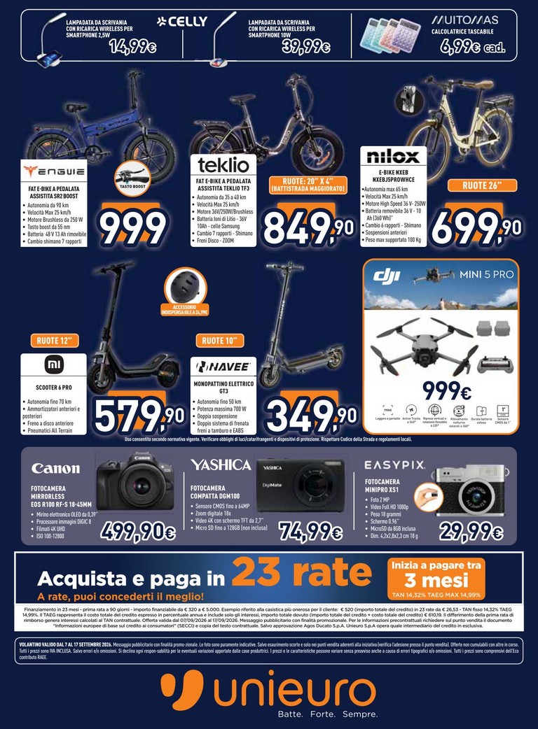 unieuro - Volantino attuale di Unieuro - Settembre ti sorprende valido dal lunedì 07/09/2026 al giovedì 17/09/2026 - page: 36