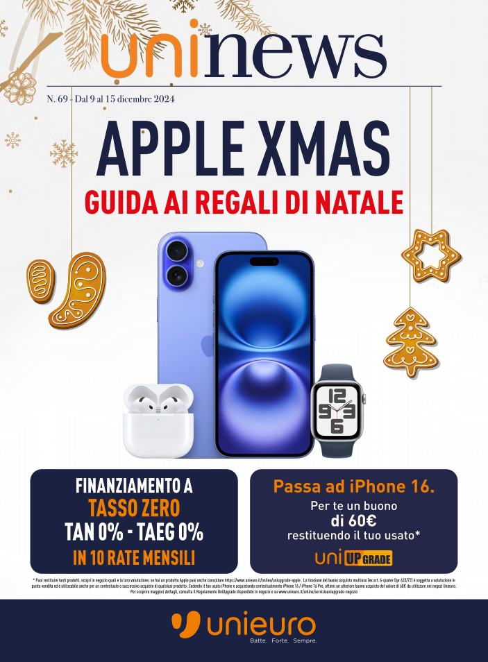 unieuro - Volantino Unieuro - Speciale Apple valido dal 09/12 al 15/12