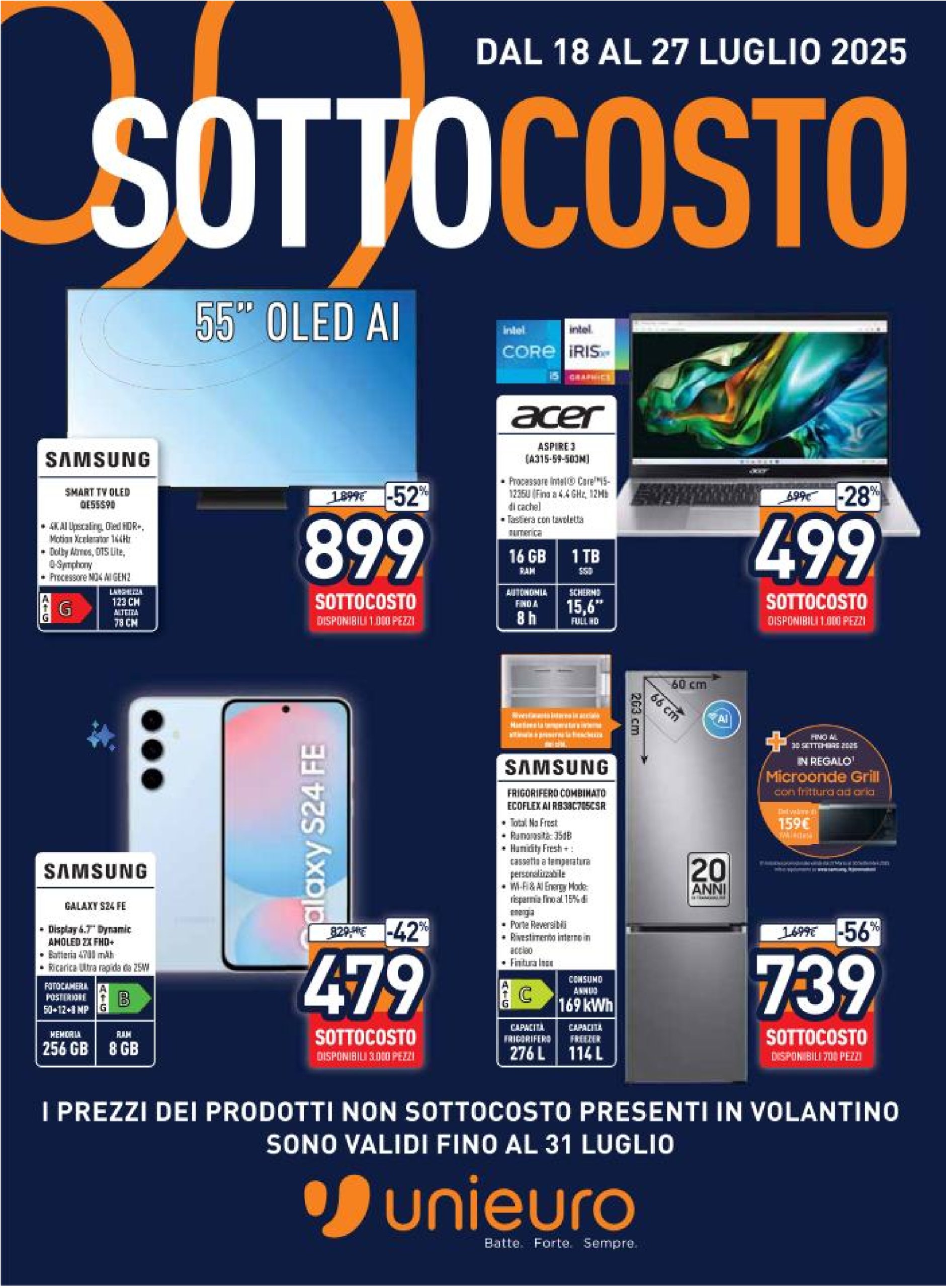 unieuro - Volantino Unieuro valido dal 18/07 al 27/07