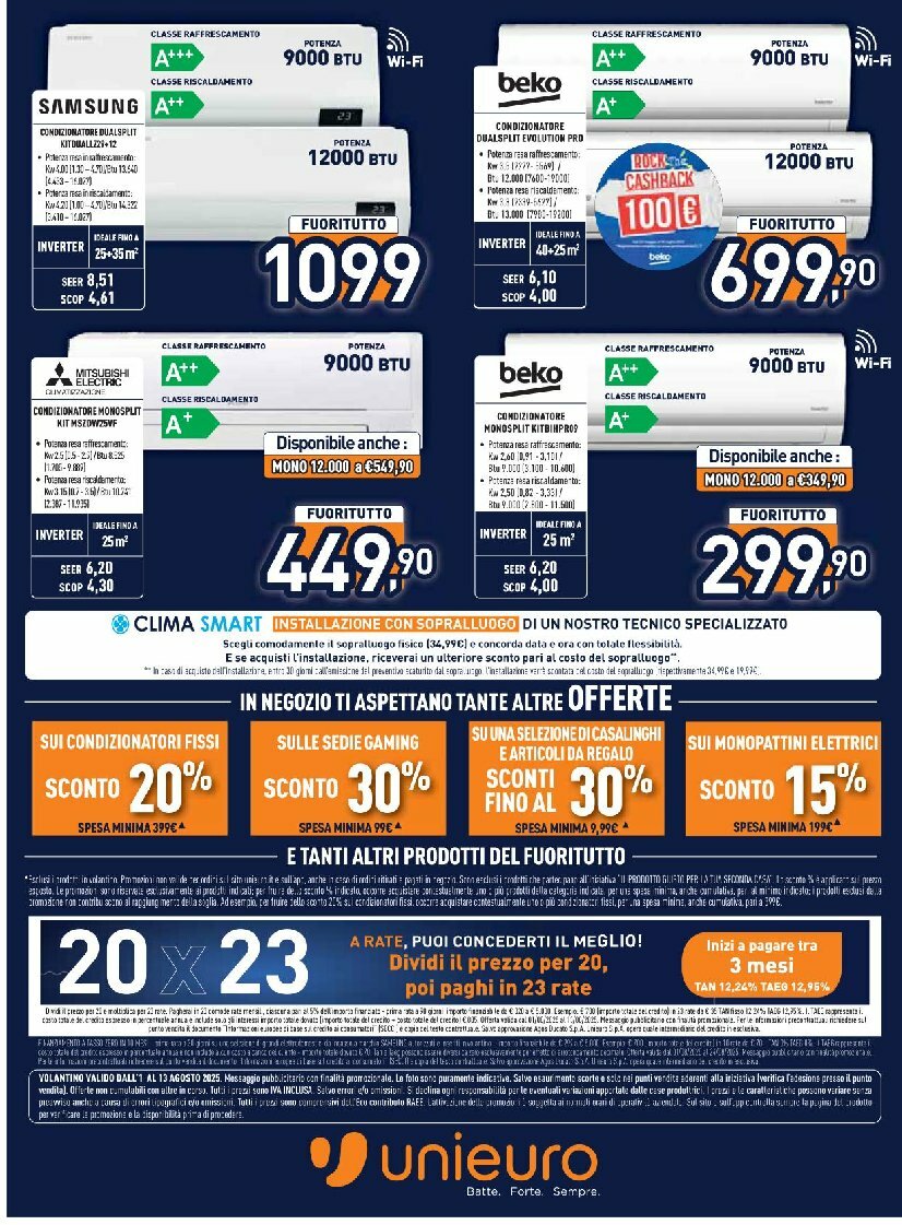 unieuro - Volantino Unieuro valido dal 01/08 al 13/08 - page: 22
