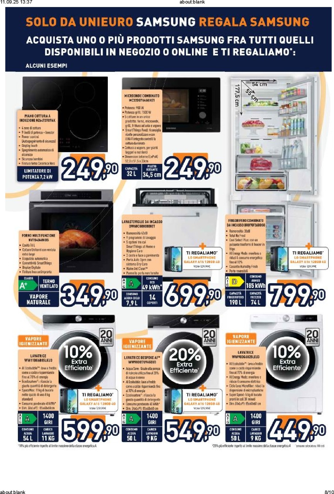 unieuro - Volantino Unieuro - Samsung valido dal 08/09 al 15/09 - page: 8