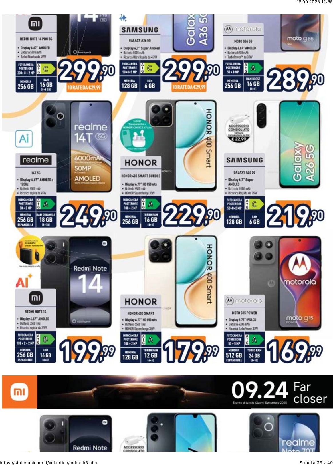 unieuro - Volantino Unieuro valido dal 17/09 al 02/10 - page: 33