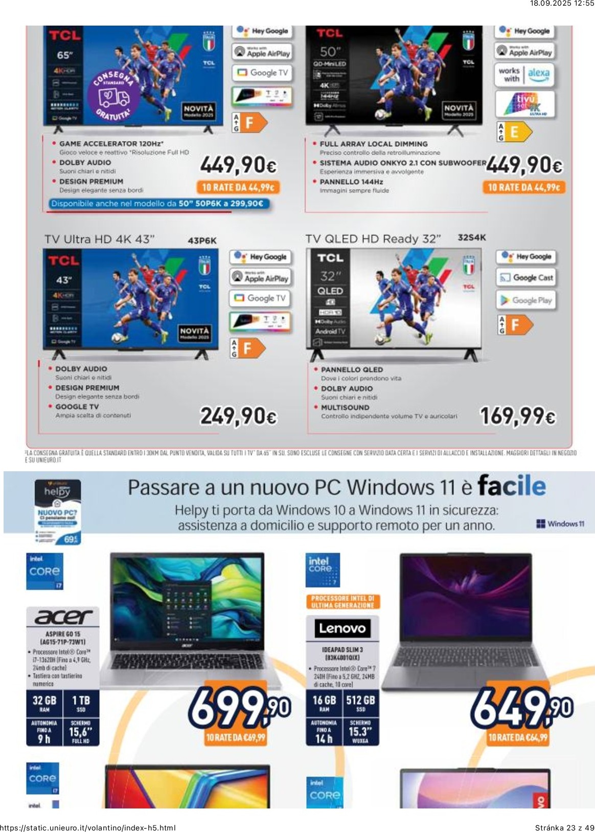 unieuro - Volantino Unieuro valido dal 17/09 al 02/10 - page: 23