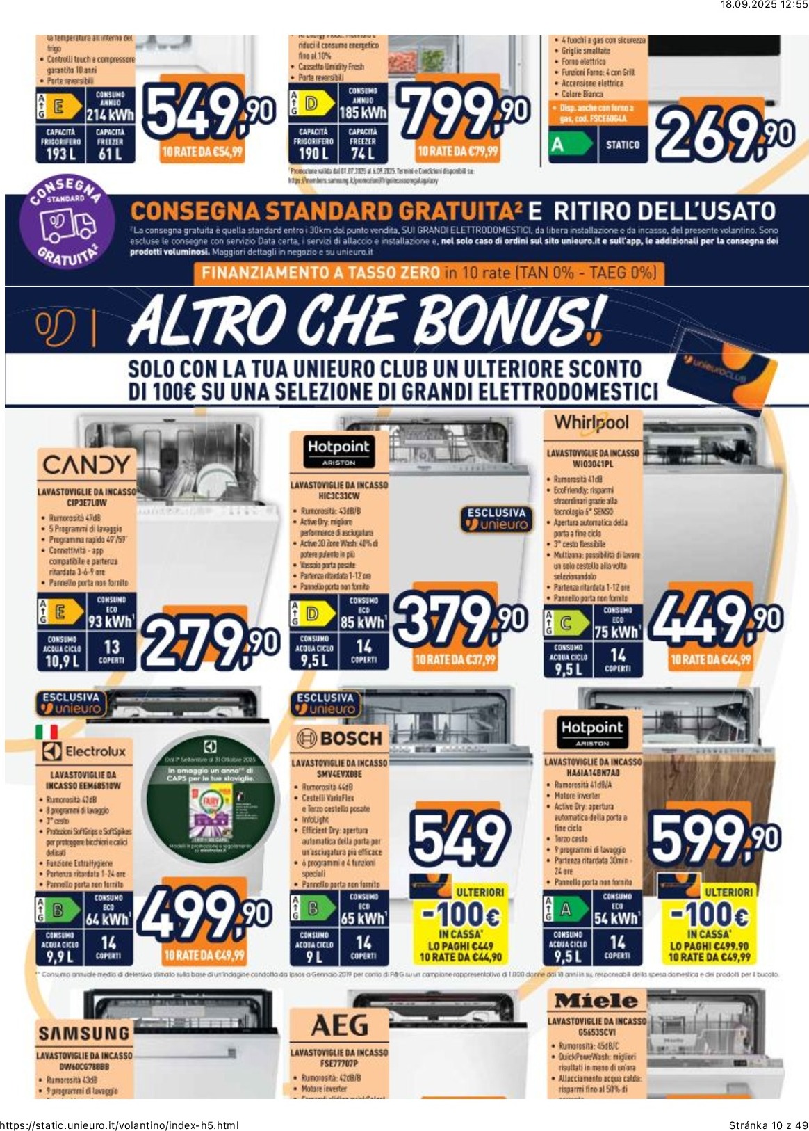 unieuro - Volantino Unieuro valido dal 17/09 al 02/10 - page: 10