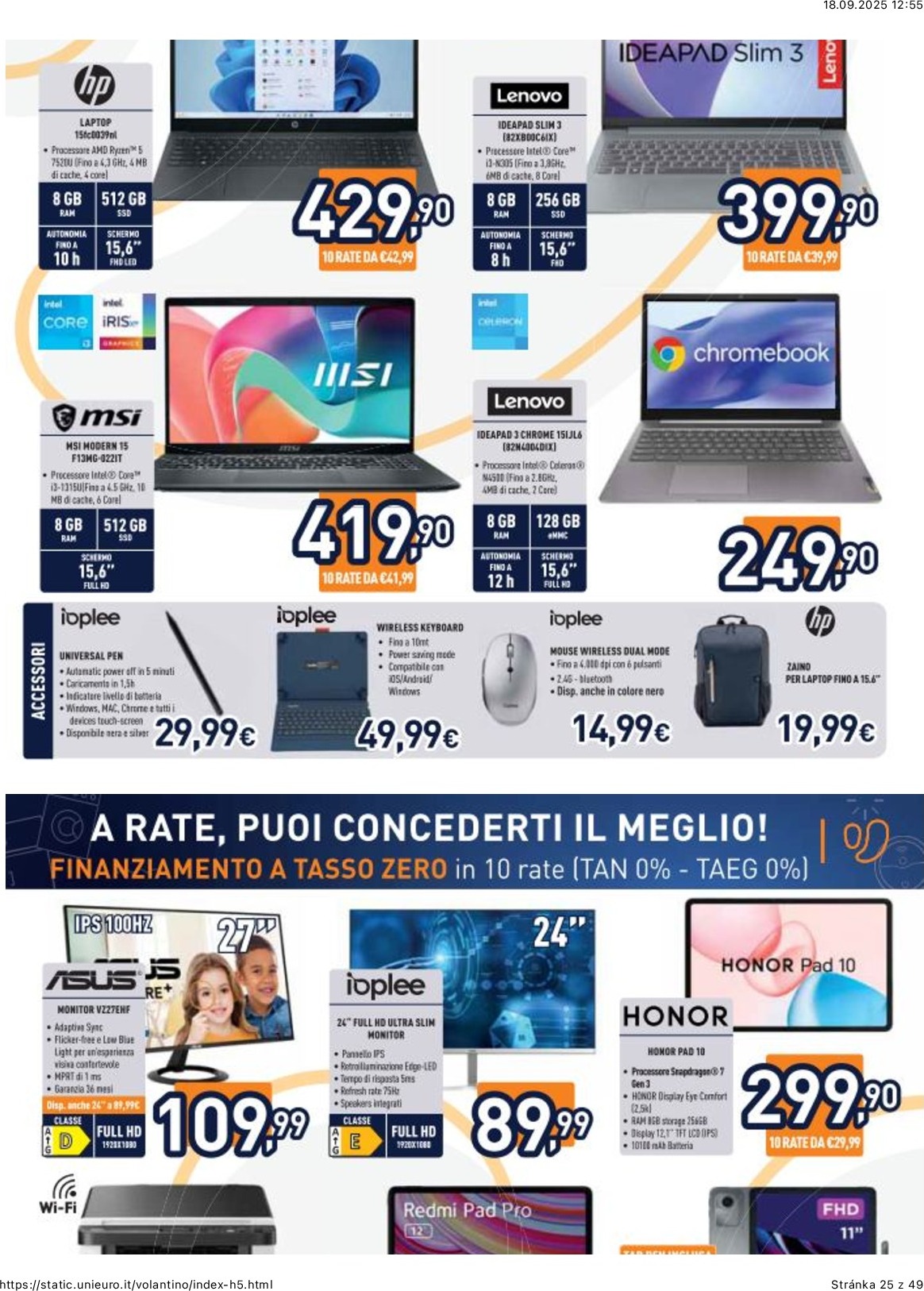 unieuro - Volantino Unieuro valido dal 17/09 al 02/10 - page: 25