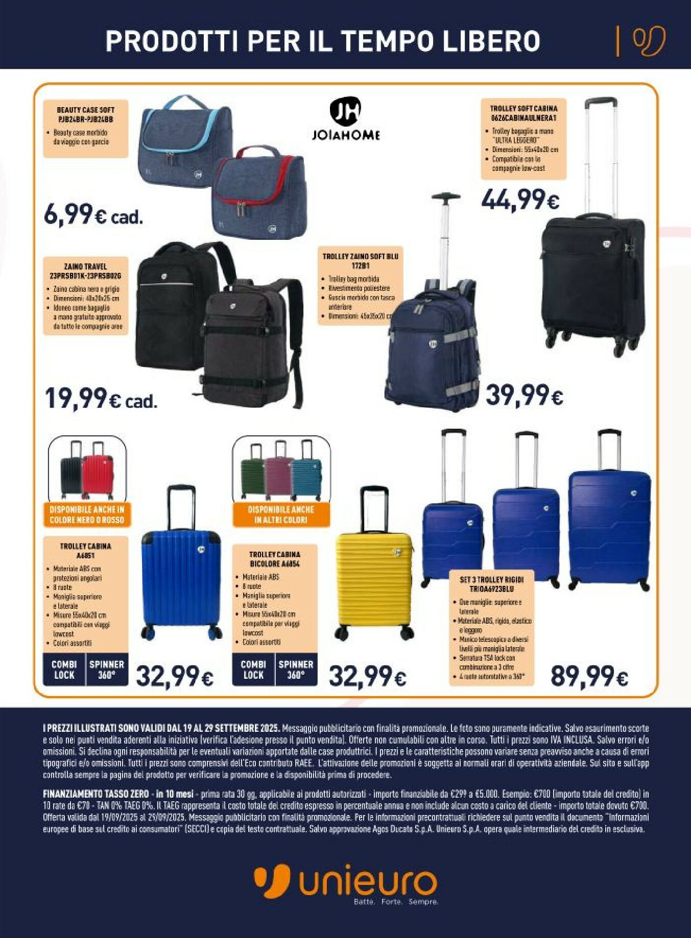 unieuro - Volantino Unieuro - Speciale Piccoli Elettrodomestici valido dal 19/09 al 29/09 - page: 21
