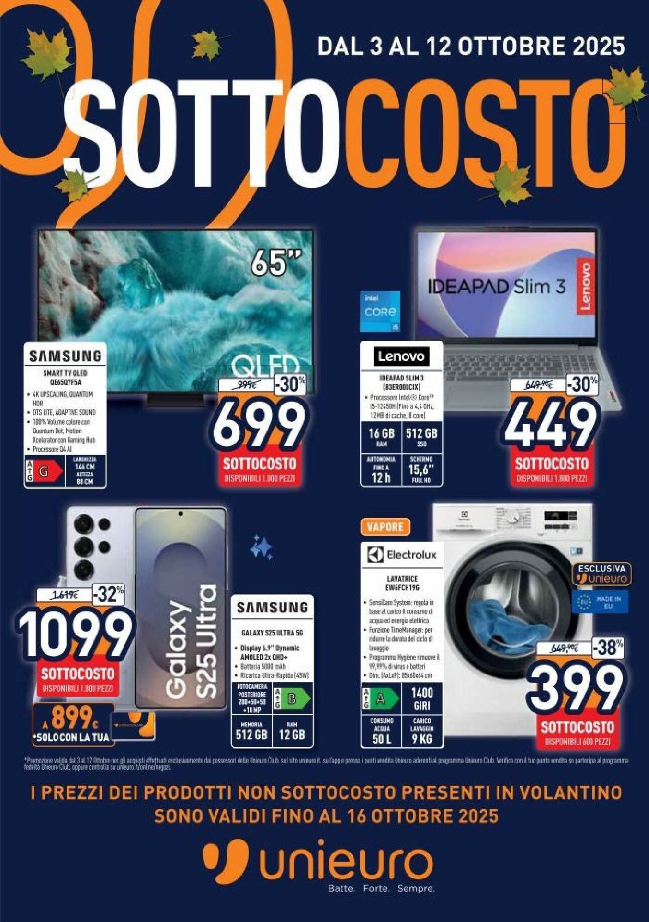 unieuro - Volantino Unieuro valido dal 03/10 al 12/10