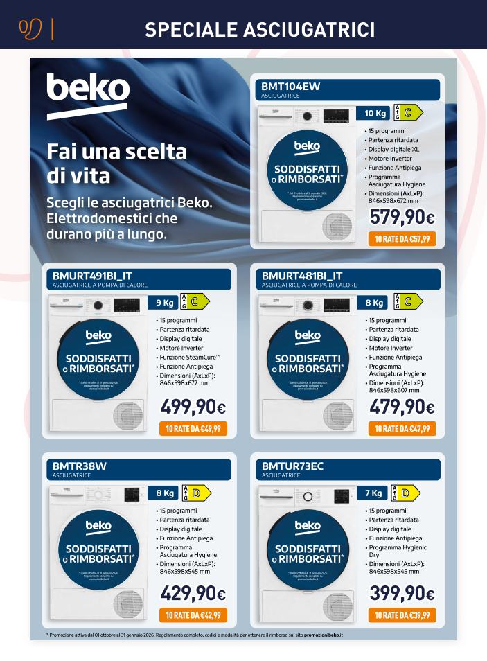 unieuro - Volantino Unieuro - Speciale Asciugatrici Sfoglia lo speciale valido dal 17/10 al 05/11 - page: 8