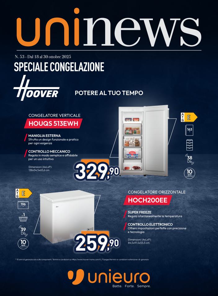 unieuro - Volantino Unieuro - Speciale Congelazione Sfoglia lo speciale valido dal 18/10 al 30/10
