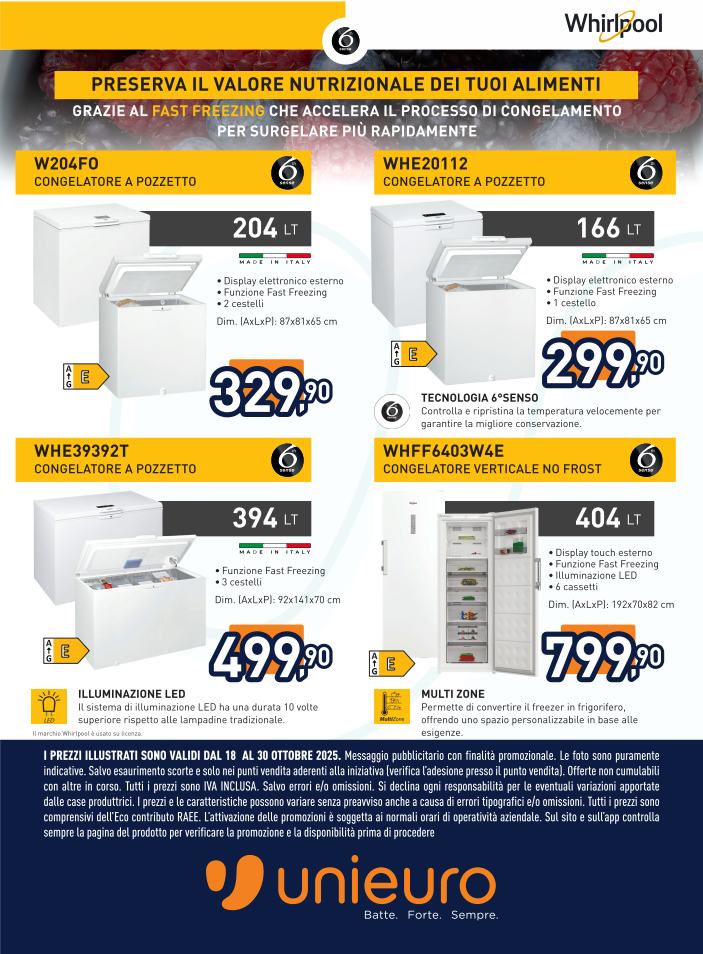 unieuro - Volantino Unieuro - Speciale Congelazione Sfoglia lo speciale valido dal 18/10 al 30/10 - page: 5