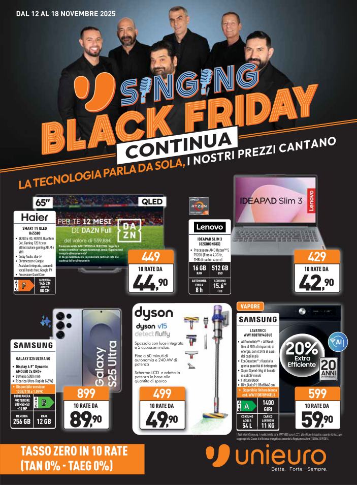unieuro - Volantino Unieuro - Black Friday valido dal 12/11 al 18/11