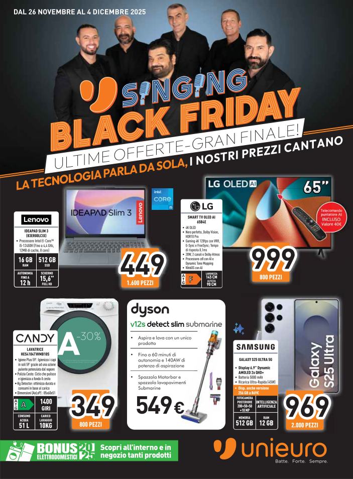unieuro - Volantino Unieuro - Black Friday valido dal 26/11 al 04/12