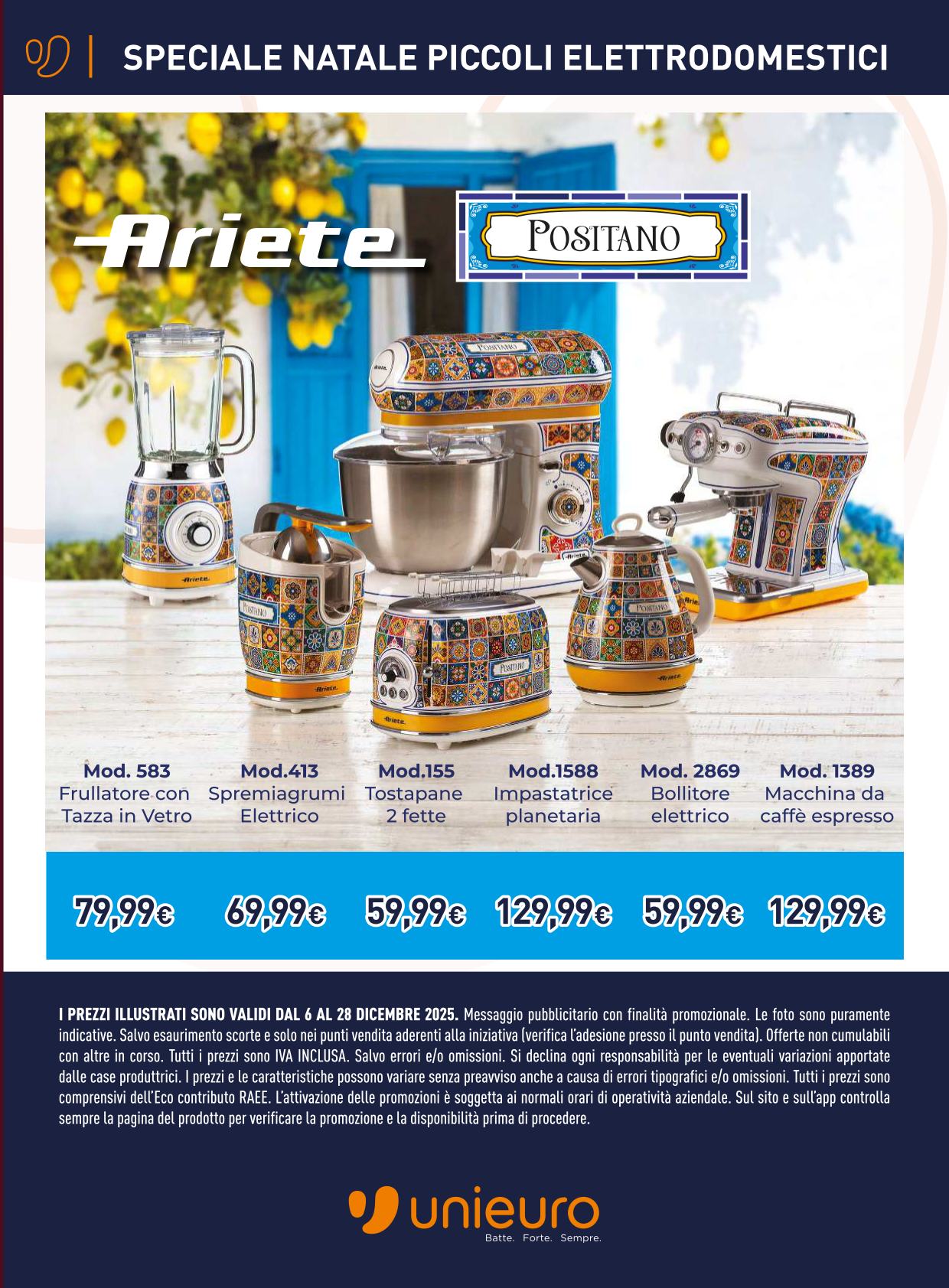 unieuro - Volantino Unieuro - Speciale Piccoli Elettrodomestici valido dal 06/12 al 28/12 - page: 47
