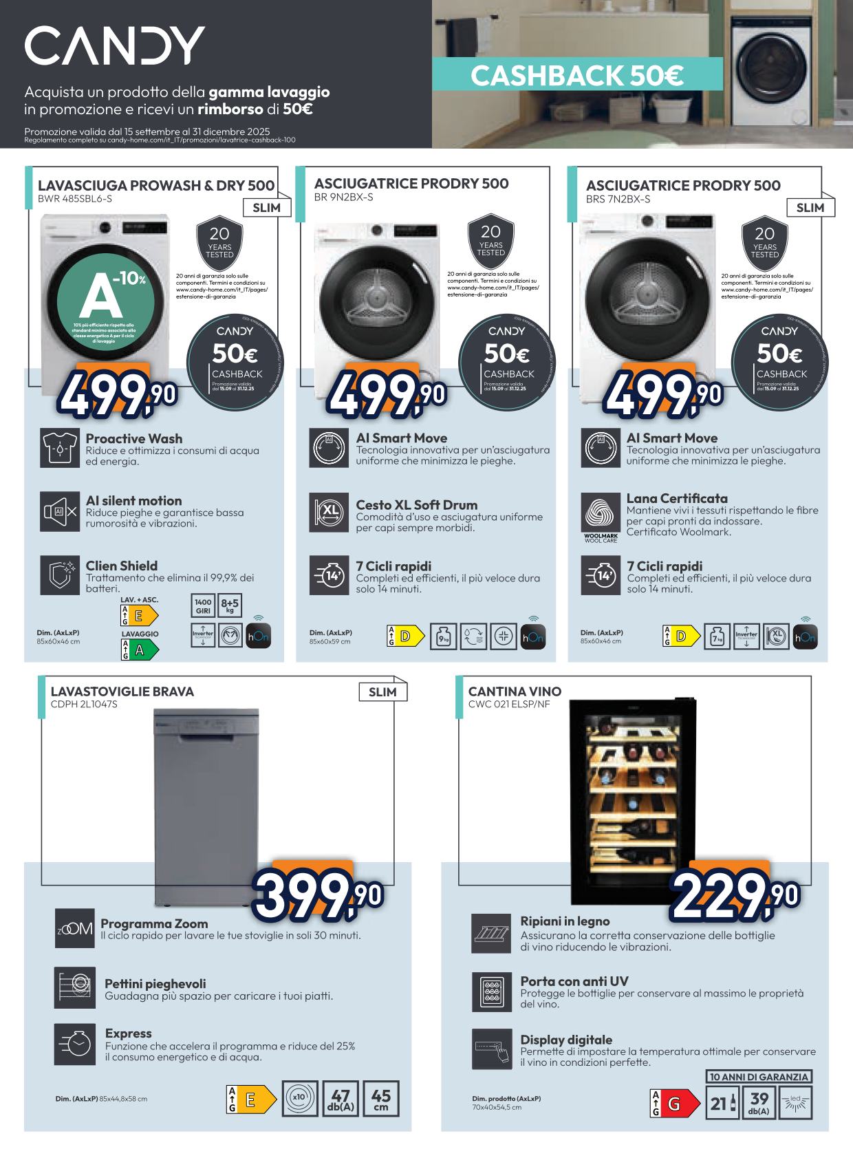 unieuro - Volantino Unieuro - Speciale Candy Hoover valido dal 05/12 al 24/12 - page: 6