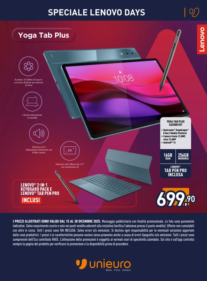 unieuro - Volantino Unieuro - Speciale Lenovo valido dal 15/12 al 30/12 - page: 11