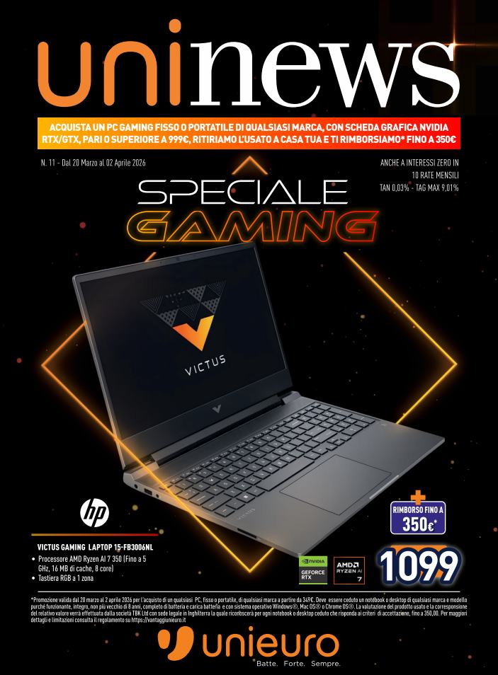 unieuro - Volantino Unieuro - Speciale Gaming valido dal 20/03/2026 al 02/04/2026