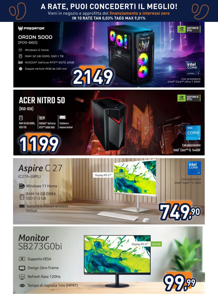 unieuro - Volantino attuale di Unieuro - Speciale Acer valido dal venerdì 03/04/2026 al giovedì 16/04/2026 - page: 5