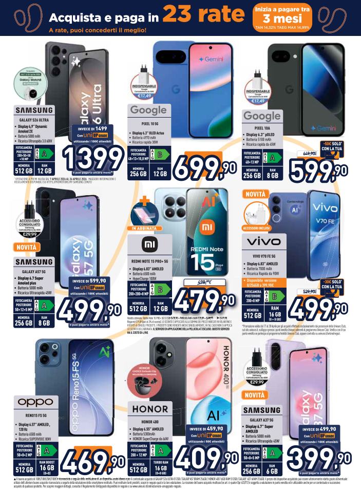 unieuro - Volantino attuale di Unieuro valido dal venerdì 17/04/2026 al giovedì 30/04/2026 - page: 7