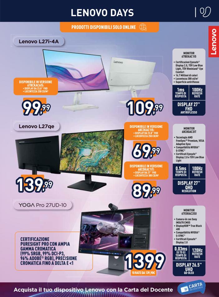 unieuro - Volantino attuale di Unieuro - Lenovo Days valido dal giovedì 30/04/2026 al giovedì 14/05/2026 - page: 13