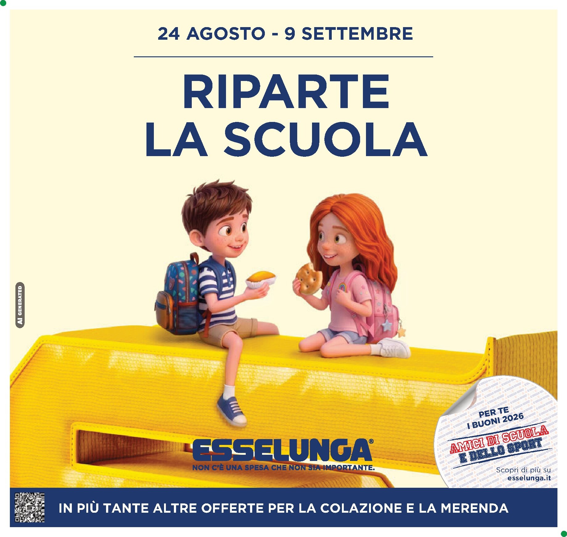 esselunga - Volantino attuale di Esselunga - Scuola e Colazione valido dal lunedì 24/08/2026 al mercoledì 09/09/2026