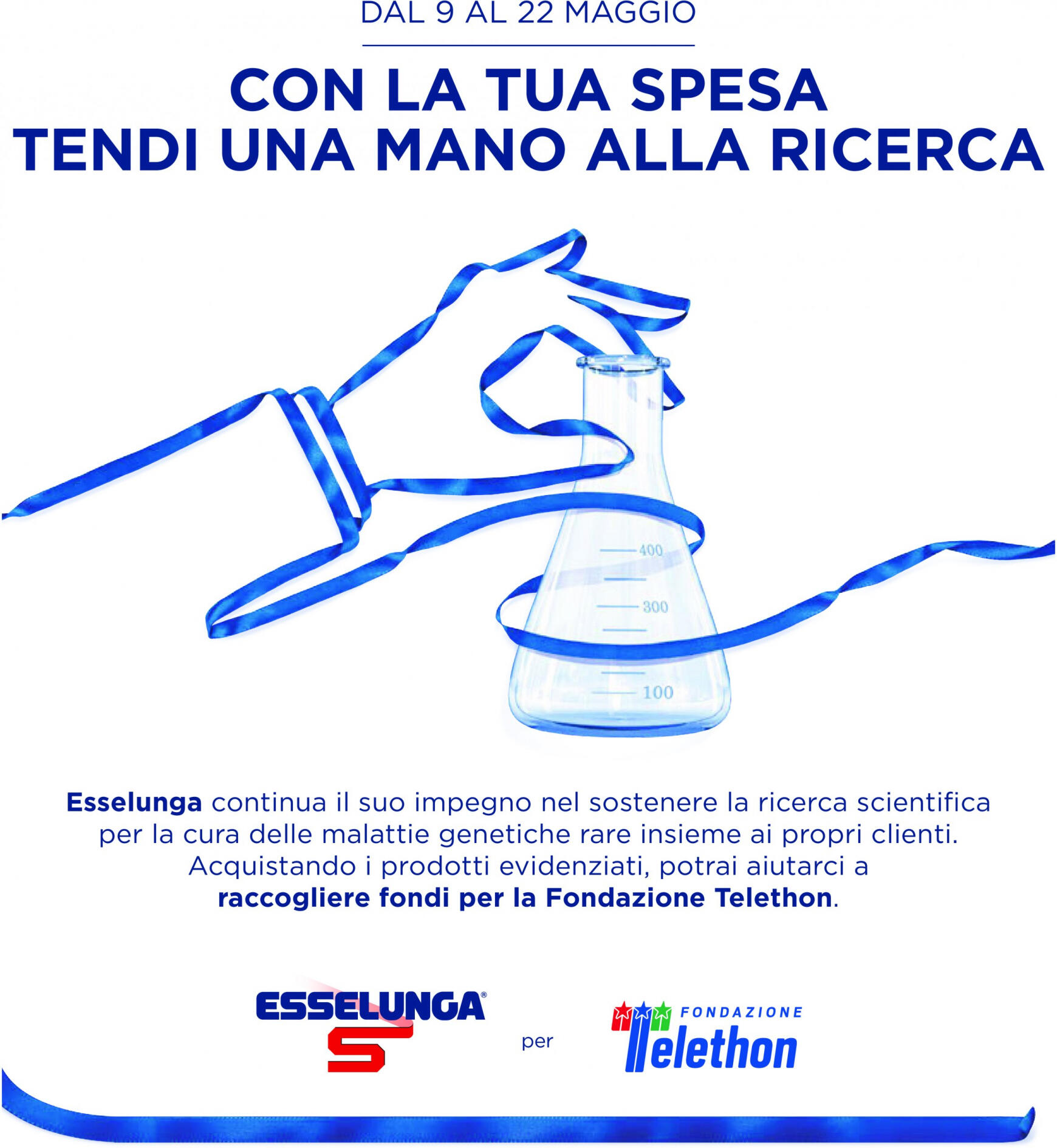 esselunga - Nuovo volantino Esselunga - Donazione Per Telethon 09.05. - 22.05. - page: 1