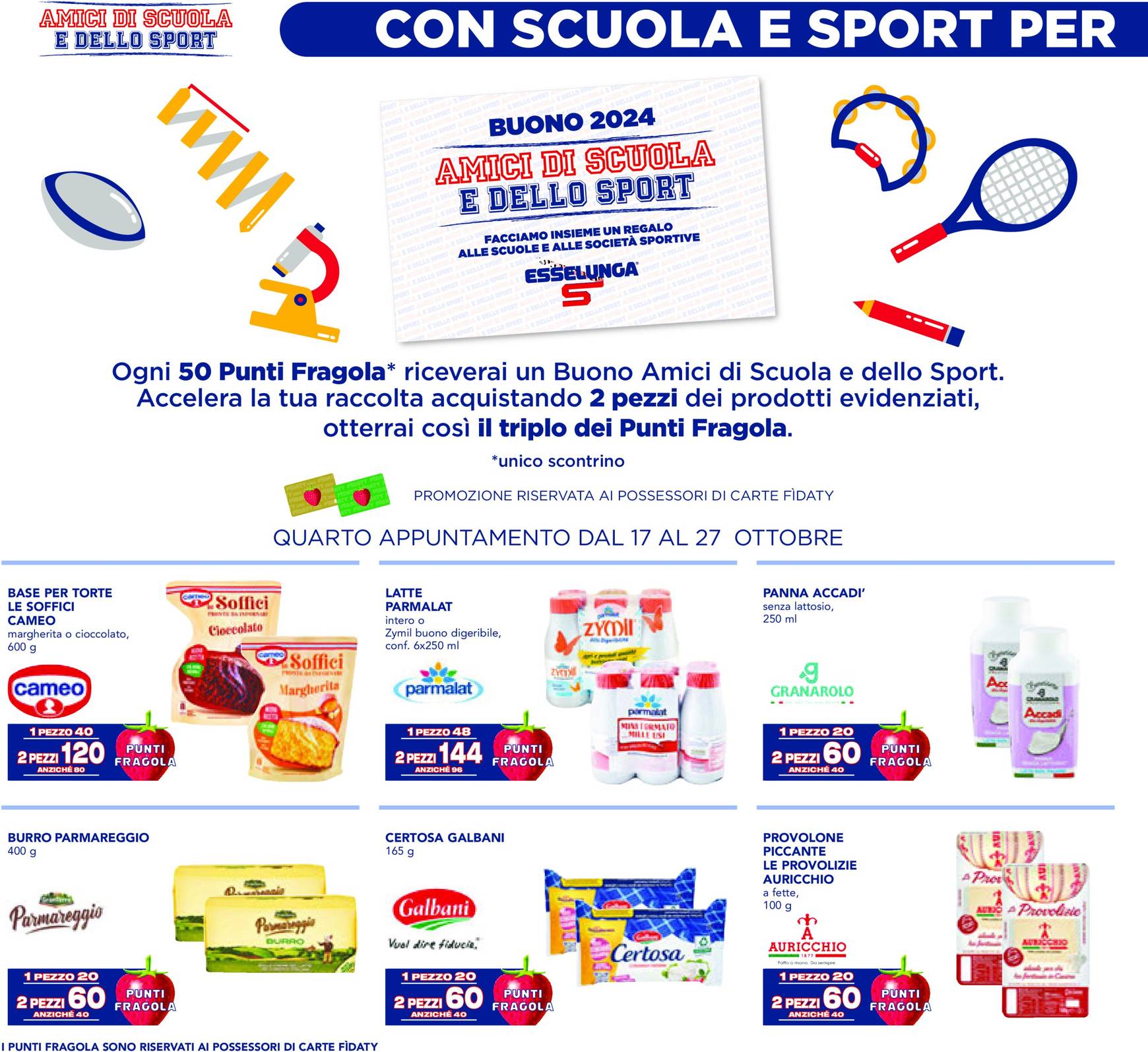 esselunga - Volantino Esselunga - Back To School + Sport - 4° Appuntamento valido dal 17.10. al 27.10. - page: 1