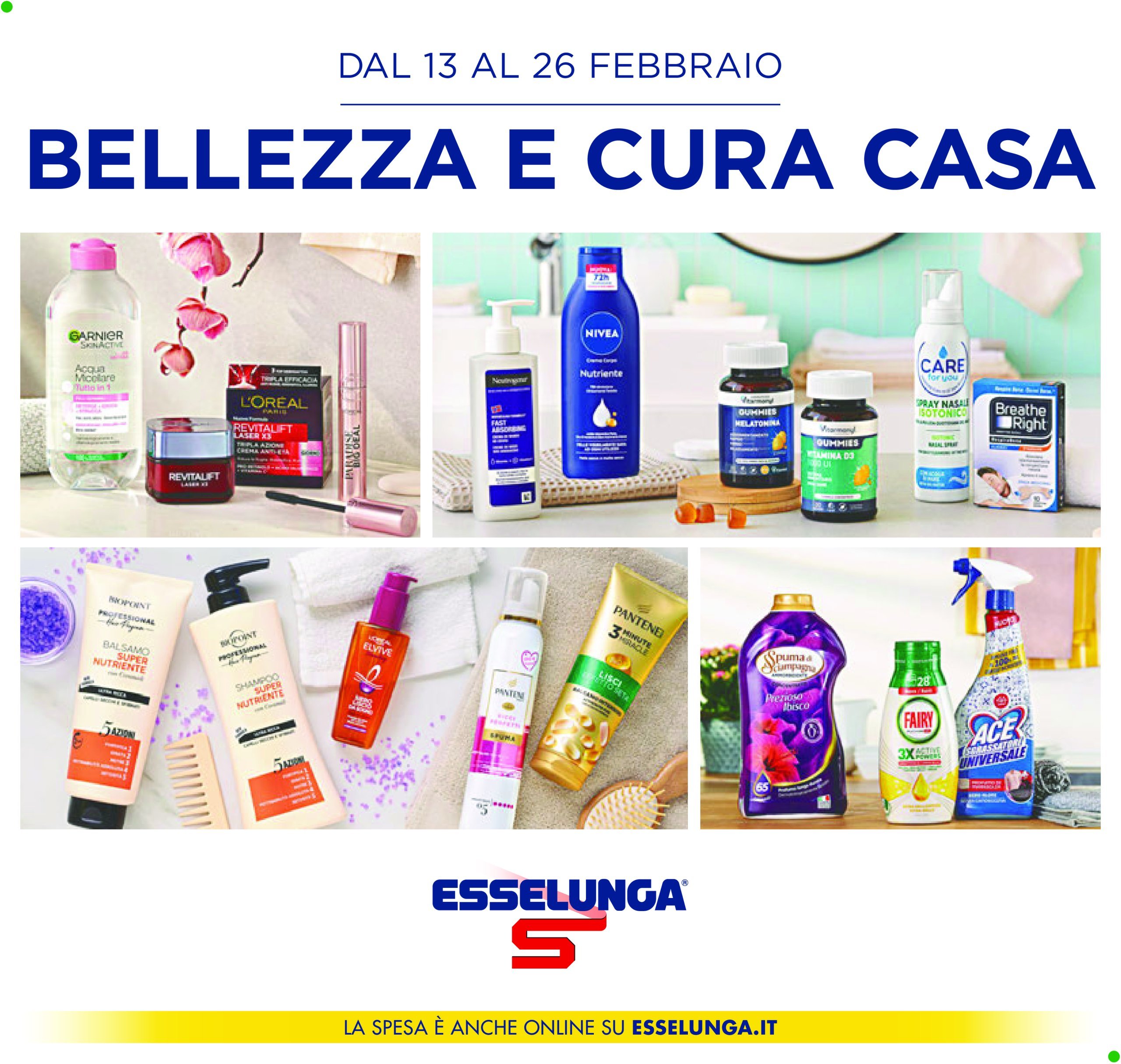 esselunga - Volantino Esselunga - Bellezza e cura casa valido dal 13/02 al 26/02