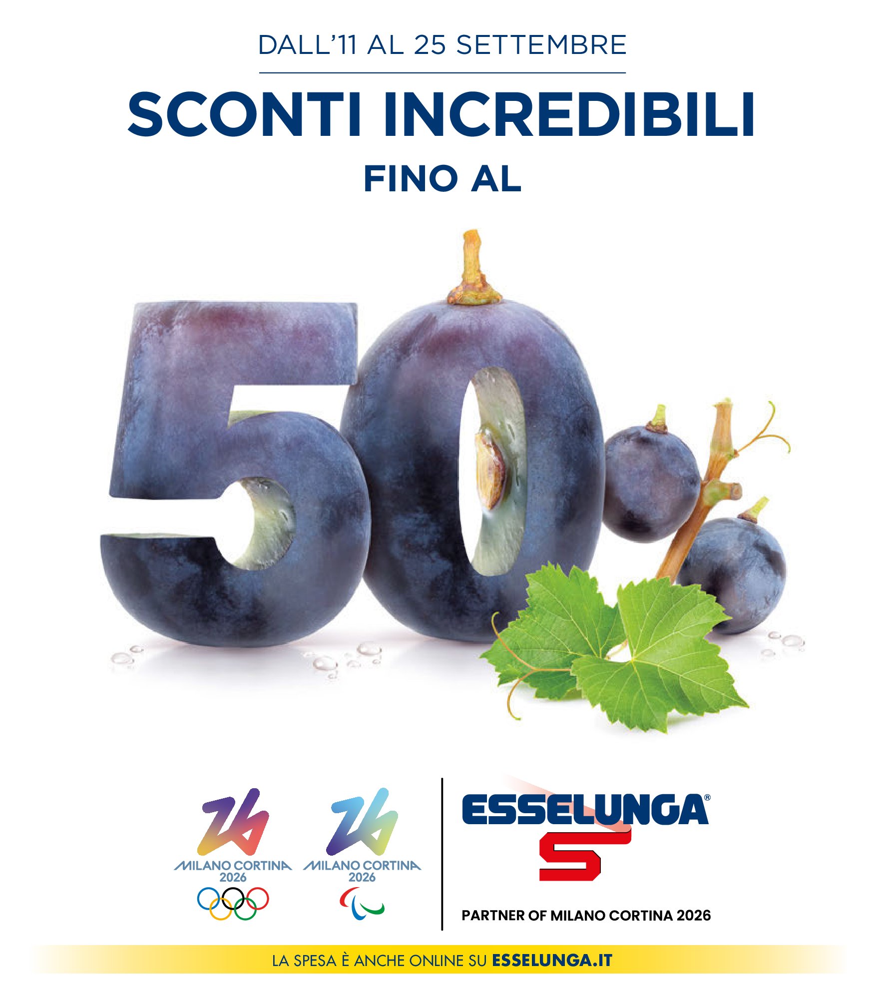 esselunga - Volantino Esselunga - Sconti fino al 50% valido dal 11/09 al 25/09