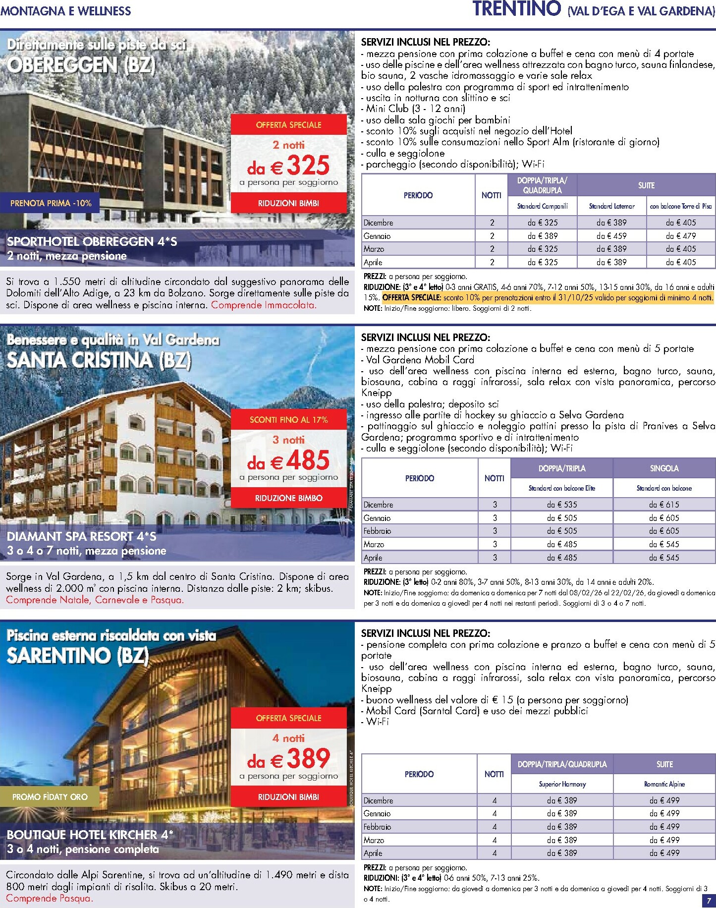esselunga - Volantino Esselunga - Servizio Viaggi valido dal 01/10 al 31/03 - page: 7