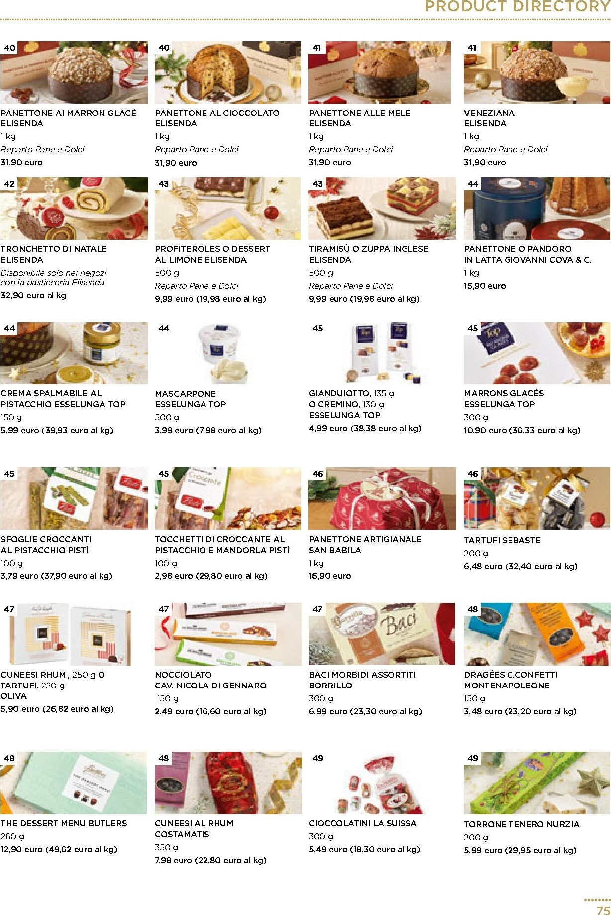 esselunga - Volantino Esselunga - Pranzo di Natale valido dal 01/12 al 31/12 - page: 75